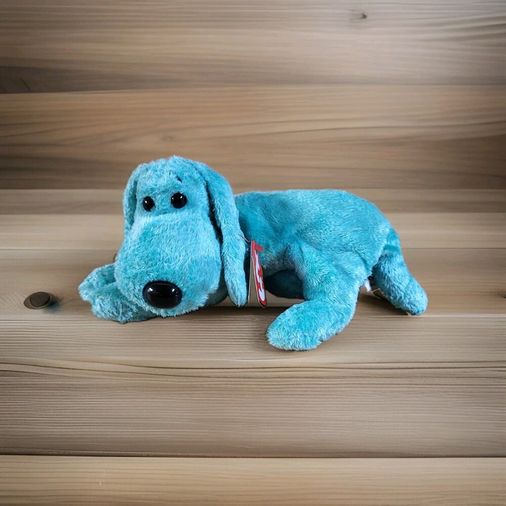 Ty Beanie Baby - DIDDLEY the Green Dog (6.5 Inch) Plush Stuffed Animal Toy GUC